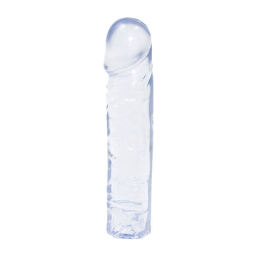 Crystal Jellies 8" Clear Dong – Flexible Veined PVC Dildo by Doc Johnson