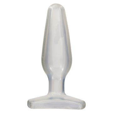 Crystal Jellies Medium Clear Butt Plug – Smooth Tear Drop Shape