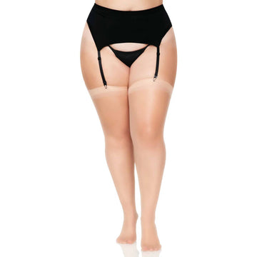 Leg Avenue Nude Plus Size Sheer Stockings UK 14–18