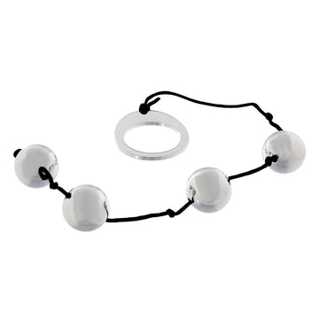 Heavy Metal Stainless Steel Anal Beads with Ring Pull – 12 Inches