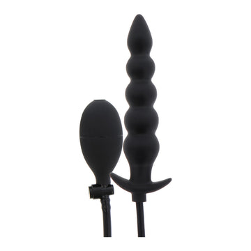 Hidden Desire Inflatable Ribbed Anal Plug with Quick Release Valve
