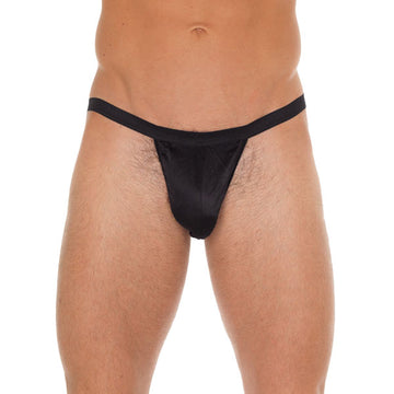 Men’s Black G-String with Black Pouch – One Size Fit