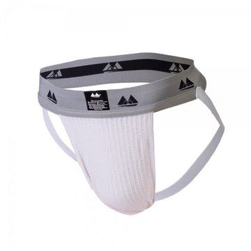 White Jockstrap with 2-Inch Waistband – Comfortable Male Supportwear