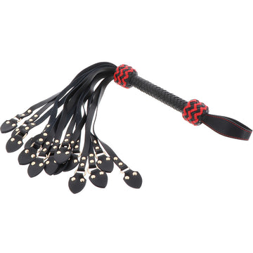 Hidden Desire Masters Leather Cat-O-Nine Whip – Studded Tails for Impact