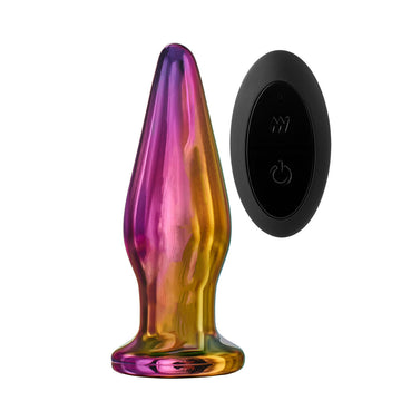 Glamour Glass Remote Control Tapered Vibrating Butt Plug – Waterproof & Rechargeable