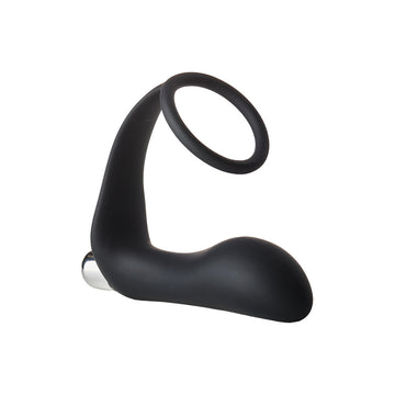 FantASStic Vibrating Silicone Anal Plug with Removable 10-Speed Bullet & Cock Ring