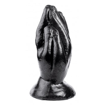 Hardtoys The Rock Black Hand-Shaped Dildo with Suction Base – 9 Inches