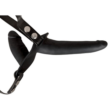 Black Double Dildo Strap-On – Adjustable Lesbian Strap-On with Two Dildos