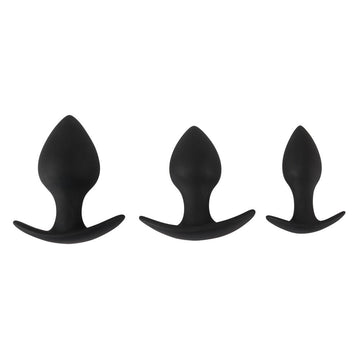 Black Velvet Silicone 3-Piece Anal Training Set – Soft & Gradual