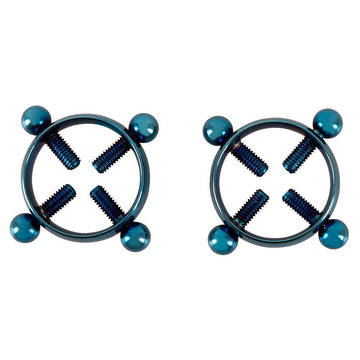 Bad Kitty Blue Moon Nipple Jewellery – Adjustable Stainless Steel Nipple Clamps with Elegant Blue Finish