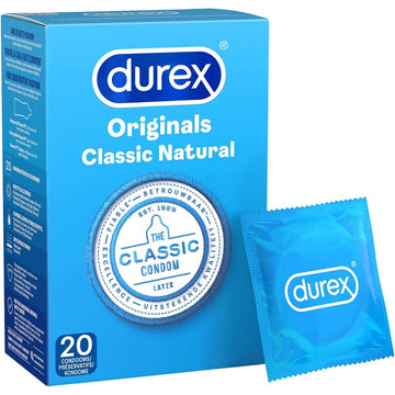 Durex Originals Natural Latex Condoms – 20 Pack