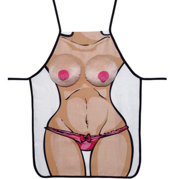 Boobs Apron with Cartoon Female Body Design – Soft Cushioned Boobs