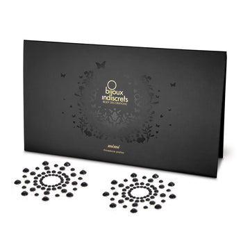 Bijoux Indiscrets Mimi Rhinestone Pasties Black – Self-Adhesive Glitter Nipple Covers