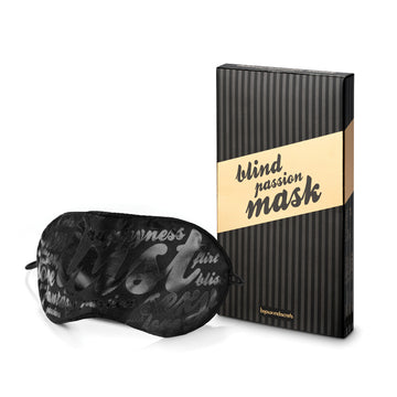 Bijoux Indiscrets Blind Passion Mask – Luxurious Black Satin Eye Mask for Sensual Play