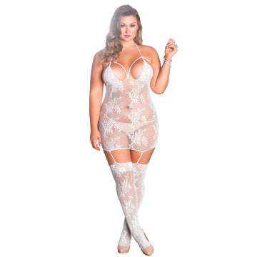Leg Avenue Strappy Suspender Dress Plus Size UK 14–18