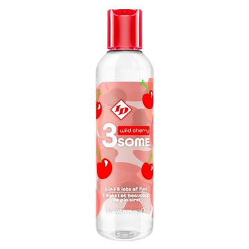ID 3some Wild Cherry 3-In-1 Lubricant 118ml – Flavoured, Massage & Oral Safe