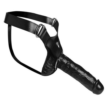 Infiltrator Hollow Black Strap-On Dildo – 10 Inch Realistic Design