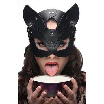 Naughty Kitty Cat Mask – Vegan-Friendly Faux Leather Mask