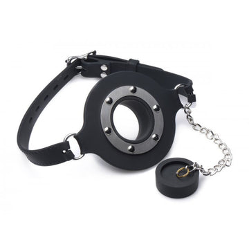 Pie Hole Silicone Feeding Gag with Lockable Buckle – Black