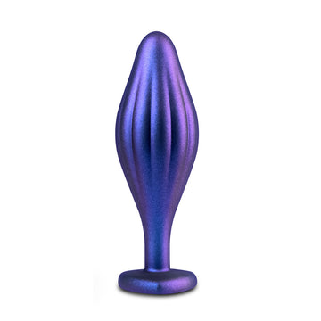 Anal Adventures Matrix Wavy Bling Butt Plug – Platinum Silicone with Jewel Base