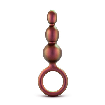 Anal Adventures Matrix Beaded Loop Butt Plug – Platinum Silicone