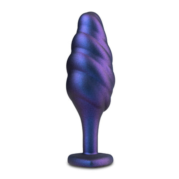 Anal Adventures Matrix Bumped Bling Butt Plug – Platinum Silicone with Jewel Base