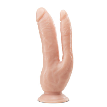 Dr Skin Dual 8-Inch Dual Penetrating Dildo with Suction Cup – Flesh Pink