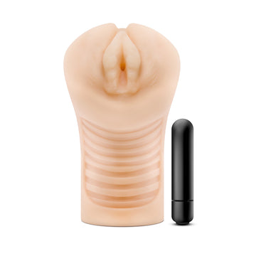 M Elite Annabella Self-Lubricating Masturbator – Ultra-Soft with Vibrations