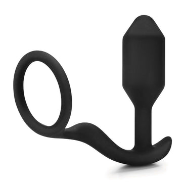 bVibe Snug & Tug Weighted Anal Plug and Cock Ring Combo – Multi-Stimulation