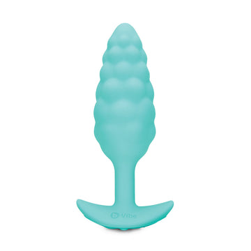B-Vibe Bump Textured Butt Plug – USB Rechargeable Vibrating Anal Plug with 6 Patterns