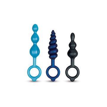 b-Vibe Beaded Butties Bundle – 3-Piece Graduated Silicone Anal Plug Set