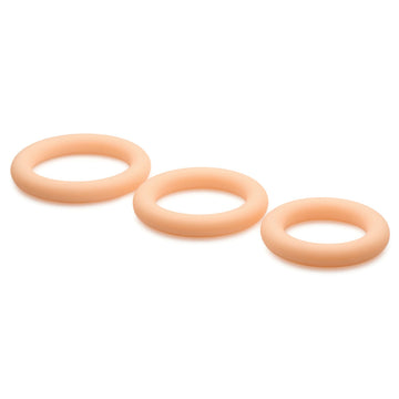 Jock Discreet Silicone Cock Ring Set – 3 Sizes, Skin-Tone Colors