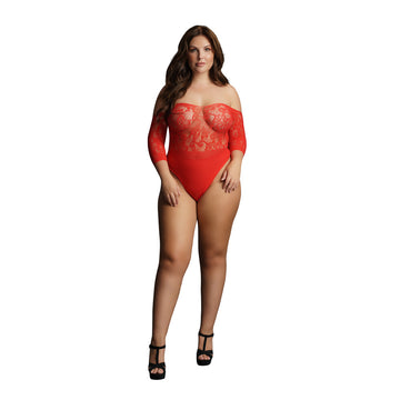 Le Desir Crotchless Rhinestone Teddy – Plus Sizes UK 14-20