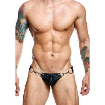 Male Basics Dungeon Snap Jockstrap – Adjustable Faux Leather Eroticwear