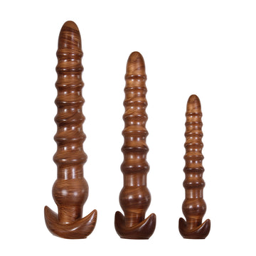 Twisted Love 3-Piece Gold Metallic Butt Plug Set – Firm, Flexible & Textured