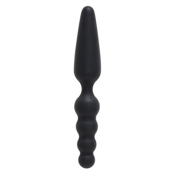 Dark Stallions 7" Dual-Ended Silicone Butt Plug – Smooth & Textured Black