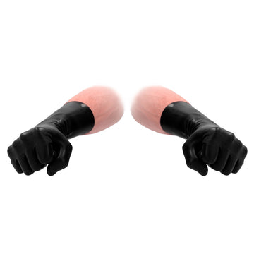 Fist It Black Latex Short Gloves – Ultra-Strong Hygienic Gloves for Play
