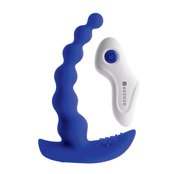 Gender X Beaded Pleasure Vibrator with Remote – 10 Speeds, USB Rechargeable