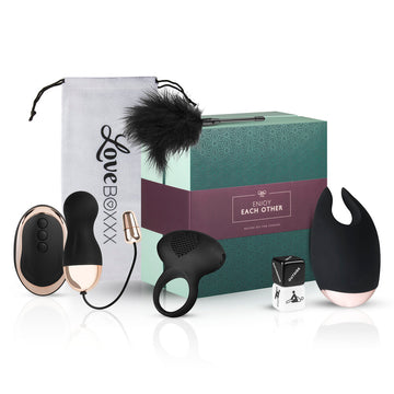 Loveboxxx Romantic Couples Box Gift Set – Luxurious USB Rechargeable Kit