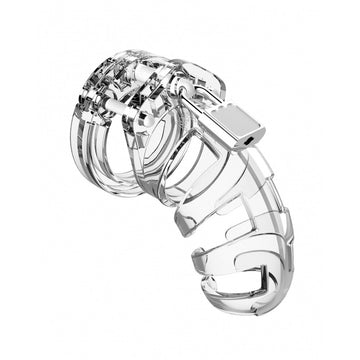 Man Cage 02 Male Clear Chastity Cage 3.5 Inch – Lightweight & Discreet