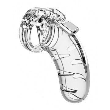Man Cage 03 Male Clear Chastity Cage 4.5 Inch – Durable & Lightweight
