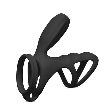 Black Cockring and Clitoral Vibrator – Dual Stimulation for Intense Pleasure