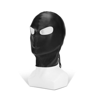 Me You Us PU Leather Black Bondage Hood with Eye Openings