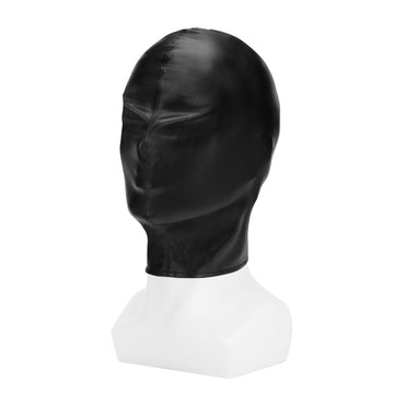 Me You Us Full Coverage Fetish Hood – Black PU Leather