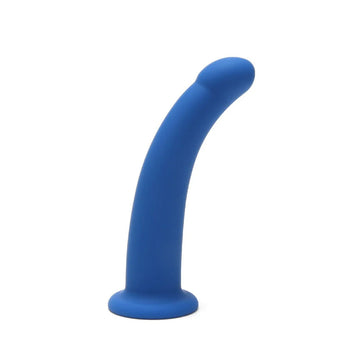 Me You Us 6" Curved Blue Silicone Dildo – Ergonomic & Harness Compatible