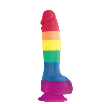 Colours Pride Edition 6" Realistic Silicone Dildo With Balls – Rainbow-Colored, Firm & Pleasure-Enhancing