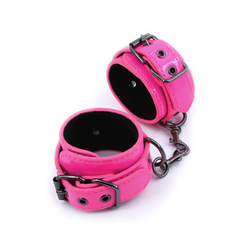 Electra Pink Neoprene Lined Wrist Cuffs – Comfortable BDSM Restraints