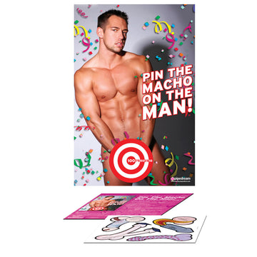 Bachelorette Party Favors – Pin The Macho On The Man Game for Fun Hen & Bridal Parties