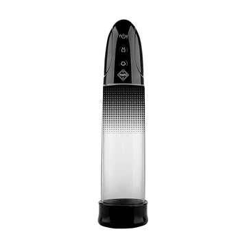 Automatic Rechargeable Luv Pump Black – USB Vacuum Penis Pump with Silicone Sleeve