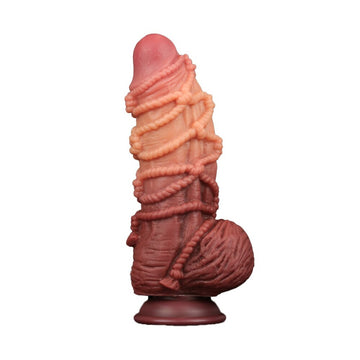 Lovetoy Extreme Dildo with Rope Pattern – 10 Inch Textured Silicone